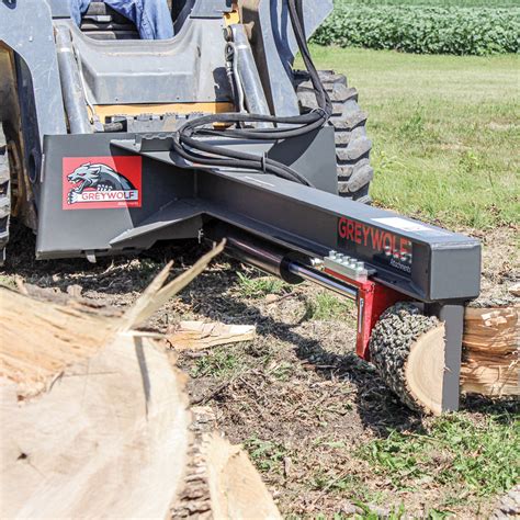 log splitter attachment skid steer|skid steer mounted log splitter.